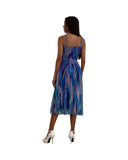 AQUARELLE 822 Sleeveless Tea Length Fit N Flare Paneled Dress
