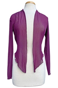 MAXIMA Sheer long Sleeve jacket Bolero - Plum