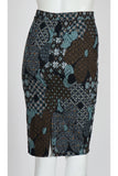 ARABESQUE Printed Jacquard Pencil Skirt