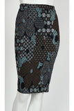 ARABESQUE Printed Jacquard Pencil Skirt