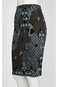 ARABESQUE Printed Jacquard Pencil Skirt