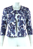 CALISTA Textured Floral 3/4 Sleeves Bolero Jacket