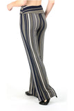 RYA Striped Metallic Flared Pants