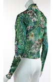 TYLER Print Sheer Long Sleeve Bolero Jacket