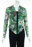 TYLER Print Sheer Long Sleeve Bolero Jacket