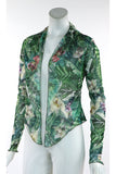 TYLER Print Sheer Long Sleeve Bolero Jacket